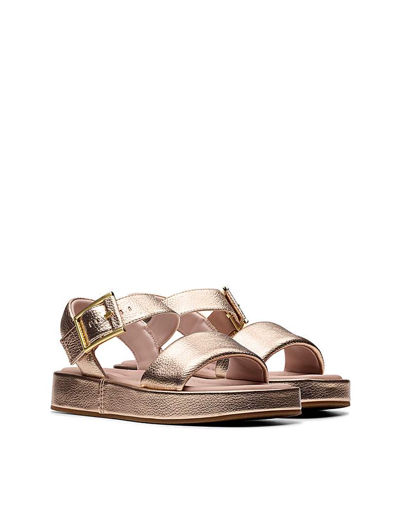 Clarks Alda Strap Leather Sandal D Fit