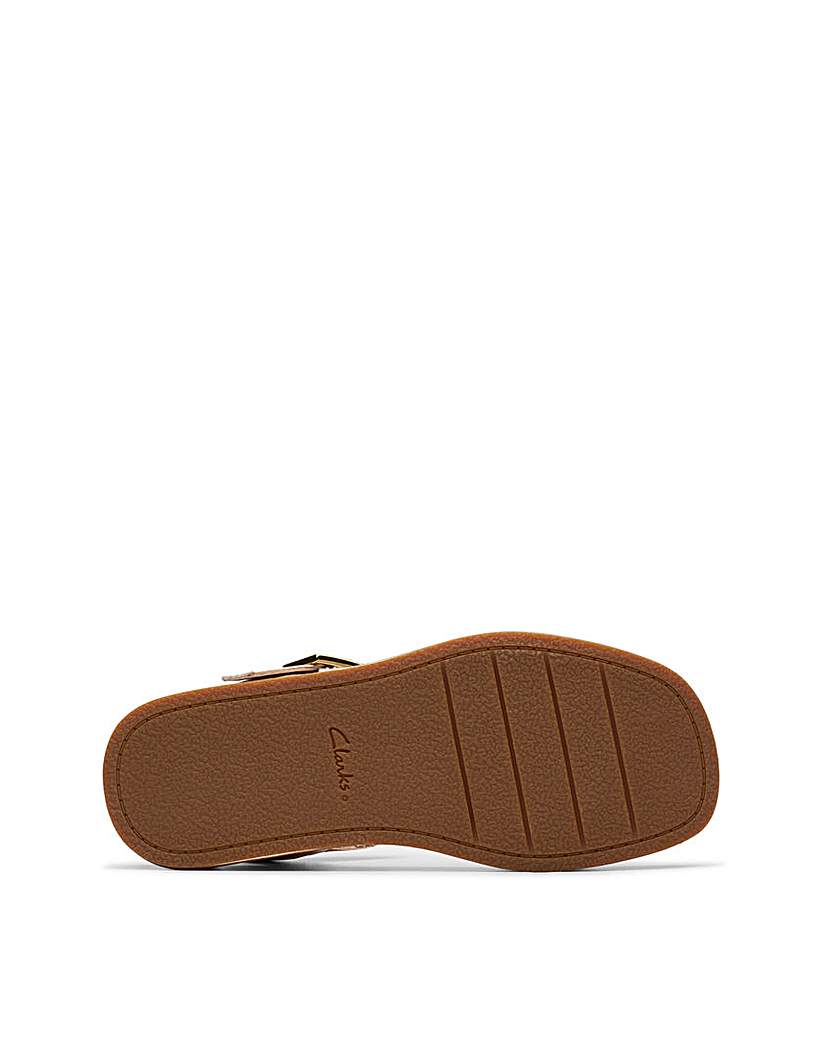 Clarks Alda Strap Leather Sandal D Fit