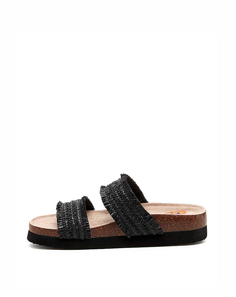 Rocket Dog Aruba Raffia Slider Sandals