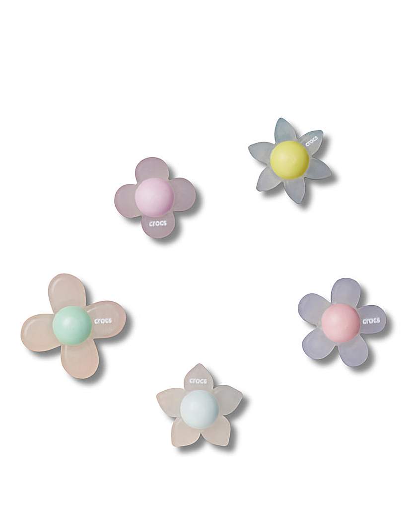 Crocs Jibbitz Iridescent Flowers 5 Pack