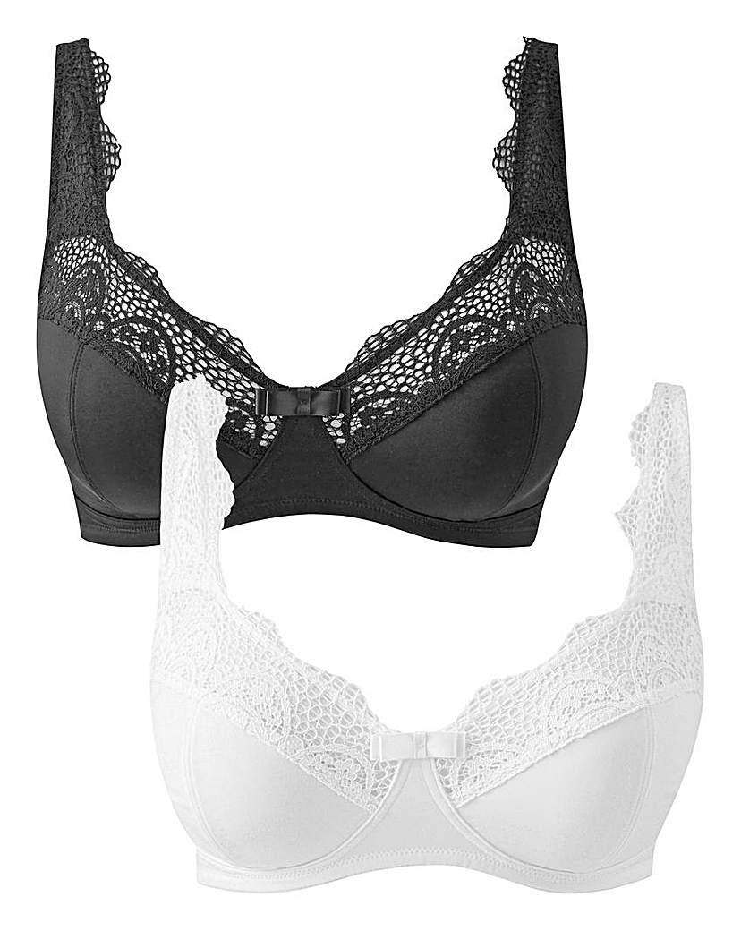 Image of 2 Pack Lottie Lace Non Wired Bras