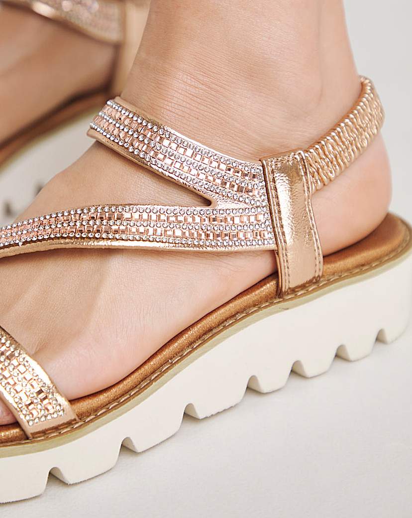 Heavenly Feet Fresco Sandals Ex Wide Fit