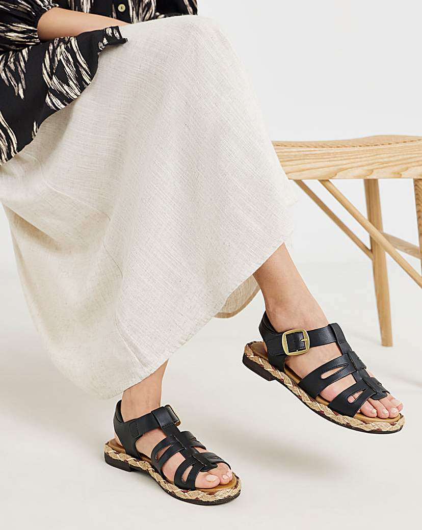 Heavenly Feet Tonic Wide Fit Black - Heavenly Feet - Size: 5
