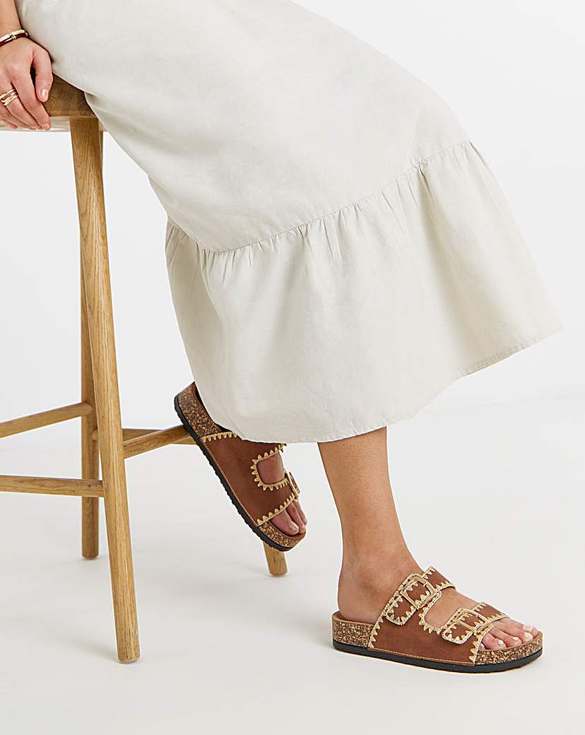Heavenly Feet Sandy Wide Fit Bark - Heavenly Feet - Size: 37