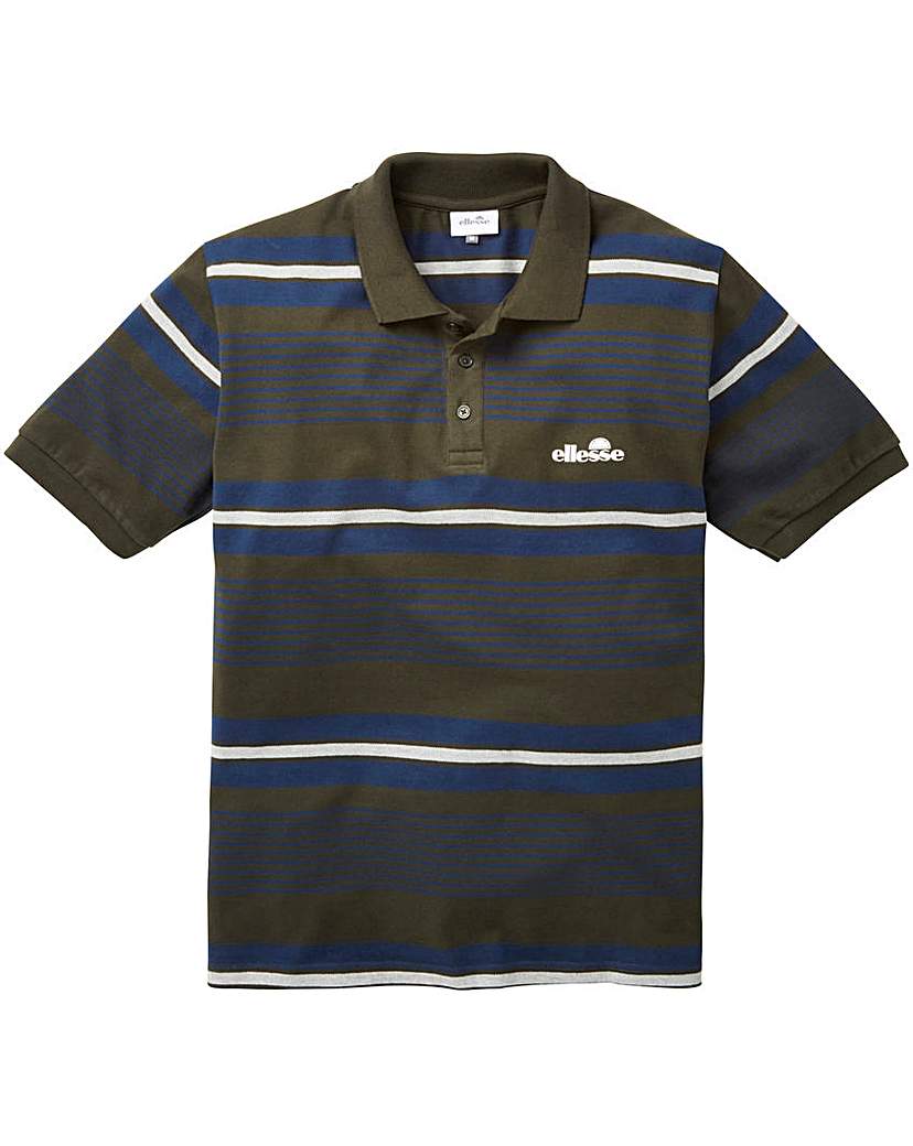 Image of Ellesse Doria Stripe Polo Long