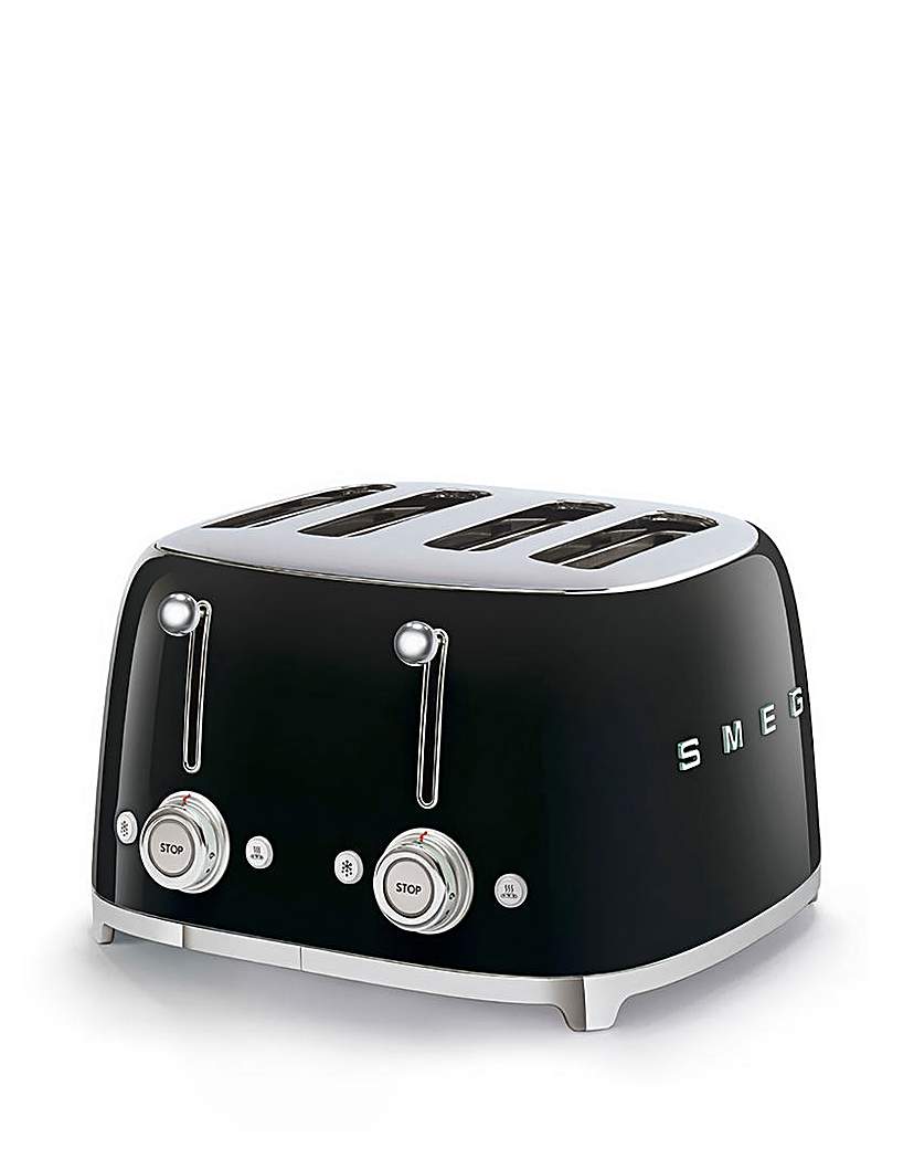 Smeg TSF03 4 Slice Black Toaster