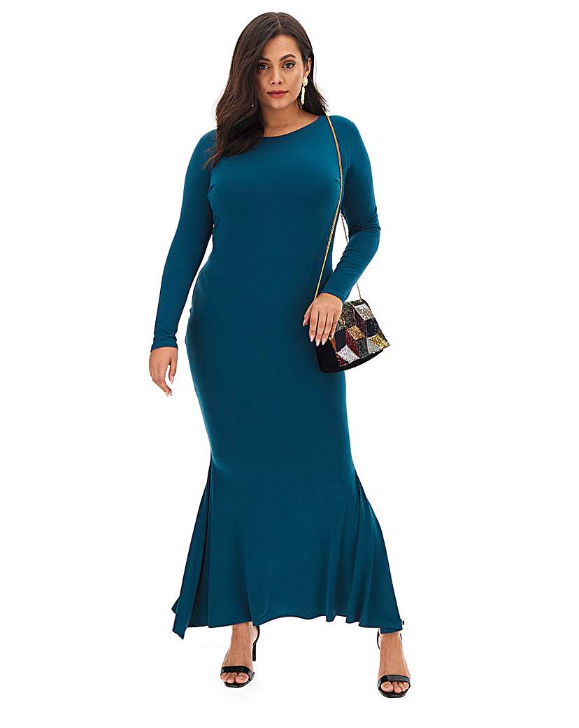 Long Sleeve Fishtail Bodycon Dress