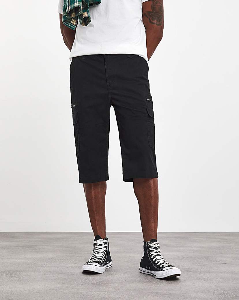 3/4 Length Twill Cargo Short