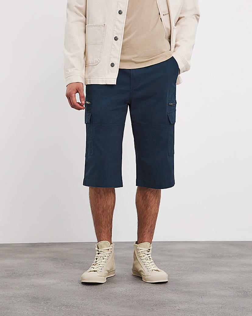3/4 Length Twill Cargo Short
