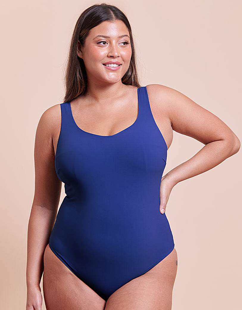 Curvy Kate Women's Cobalt Blue Deep Dive Non-Wired Swimsuit 40G/Gg