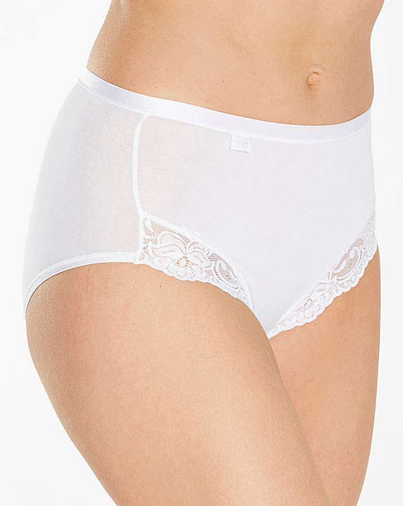 Image of Sloggi Romance White Maxi Briefs