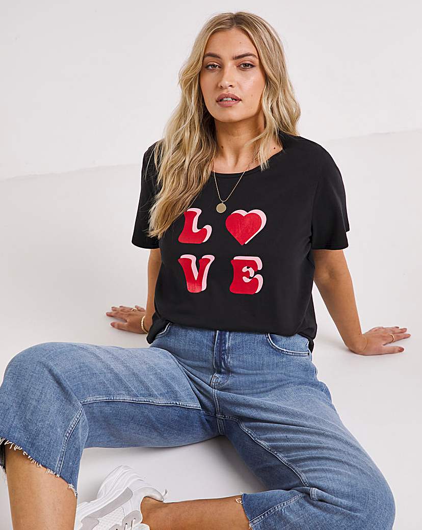 Black Love Slogan Tee
