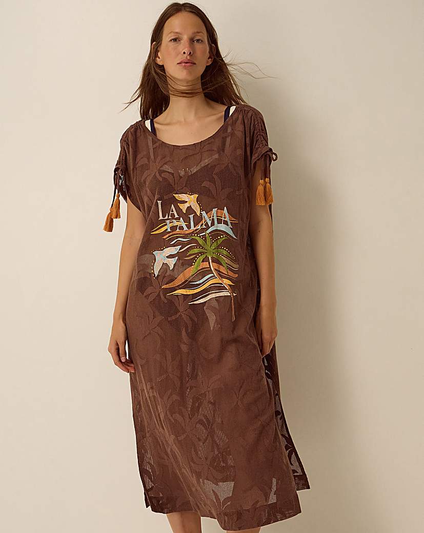 Monsoon La Palma Jacquard Midi Kaftan