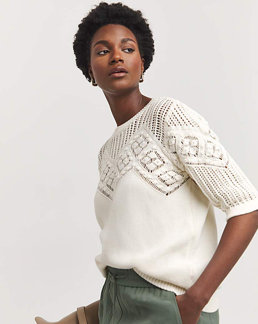 Crochet Short Sleeve Jumper