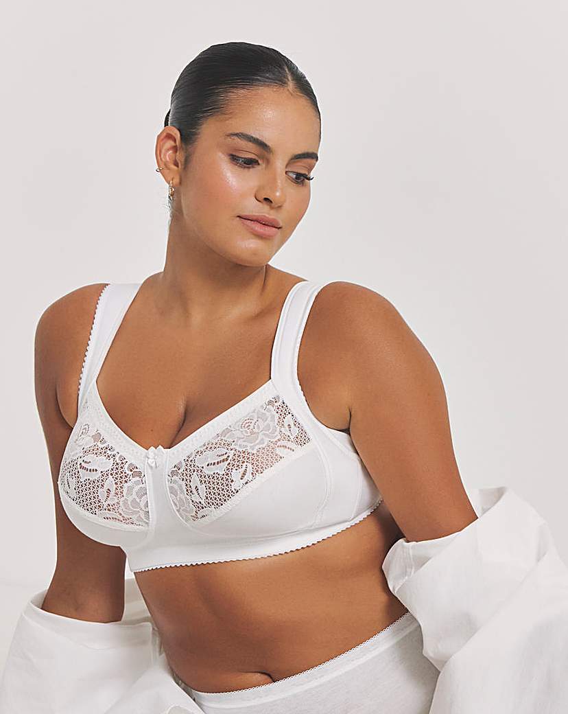 Miss Mary Lovely Lace Support Bra White