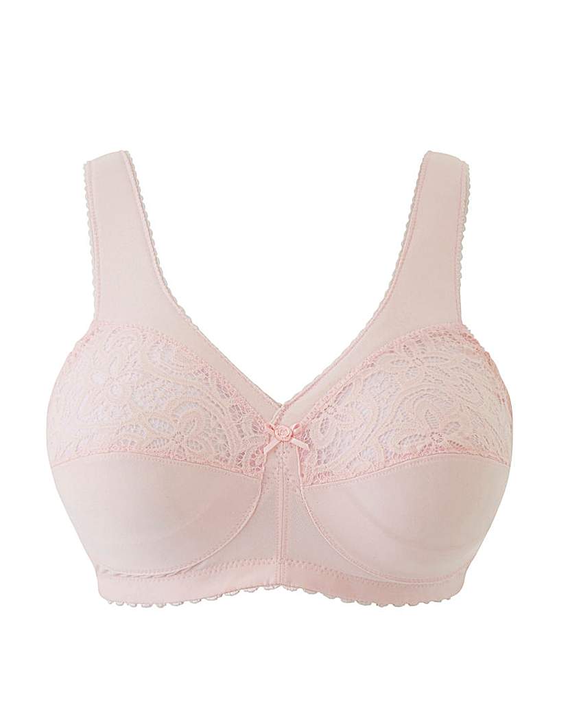 Image of Glamorise Cotton Non Wired Pale Pink Bra