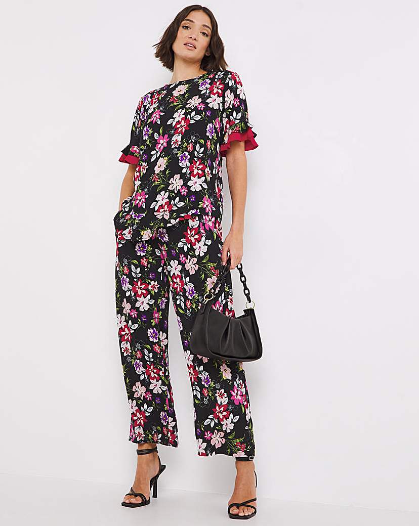 Floral Print Occasion Top Co-ord