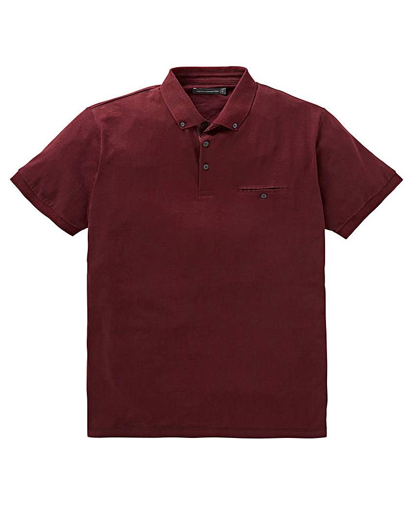 Image of French Connection Printed Placket Polo