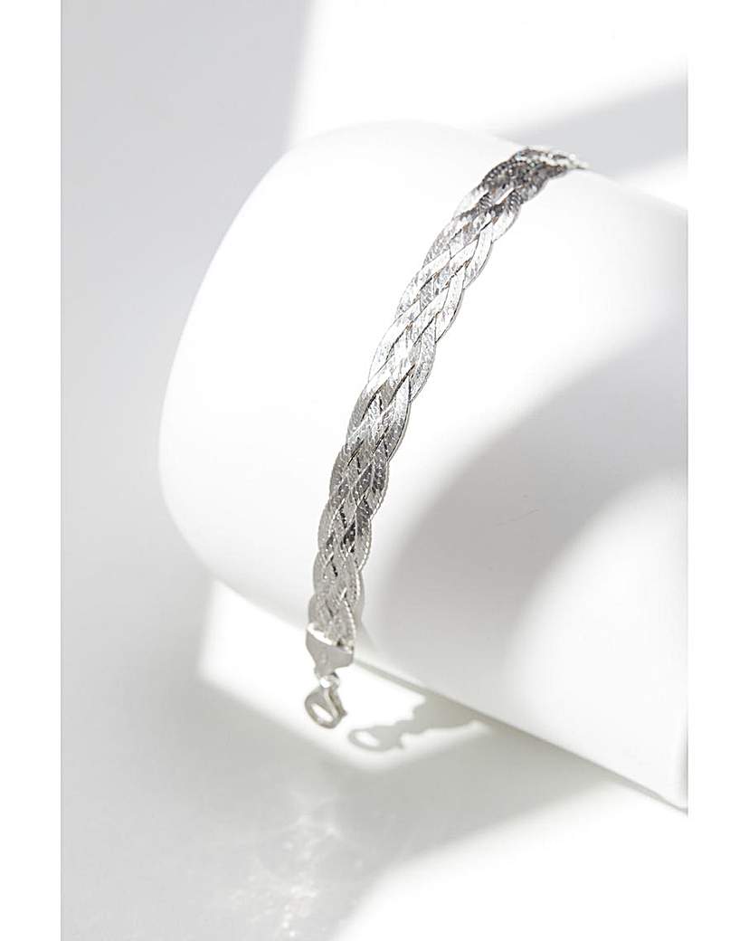 Simply Silver Recycled Braided Bracelet