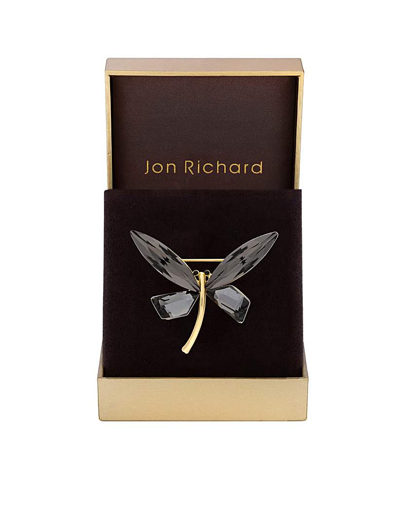 Jon Richard Jet Dragonfly Brooch