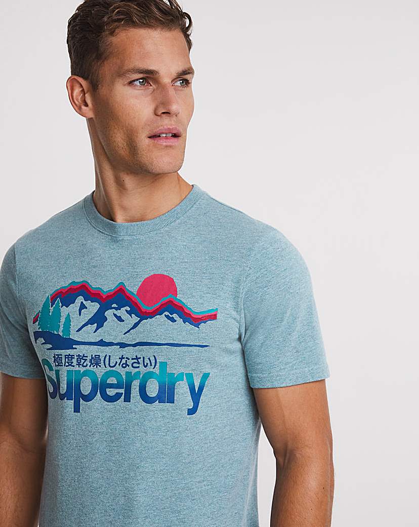 superdry sky blue great outdoors t-shirt