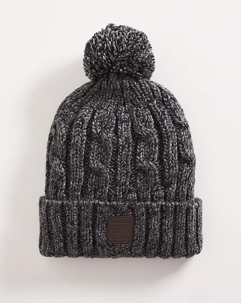 Superdry Charcoal Trawler Cable Beanie