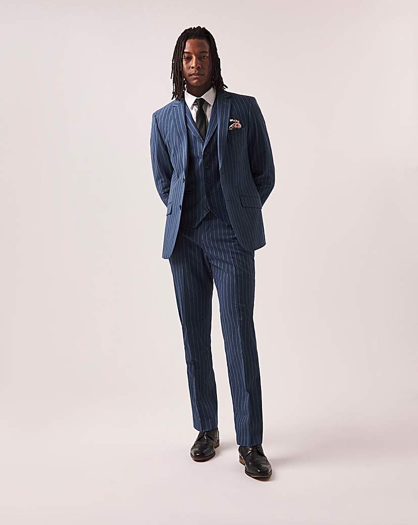 Joe Browns Striped Cotton Linen Suit Trousers