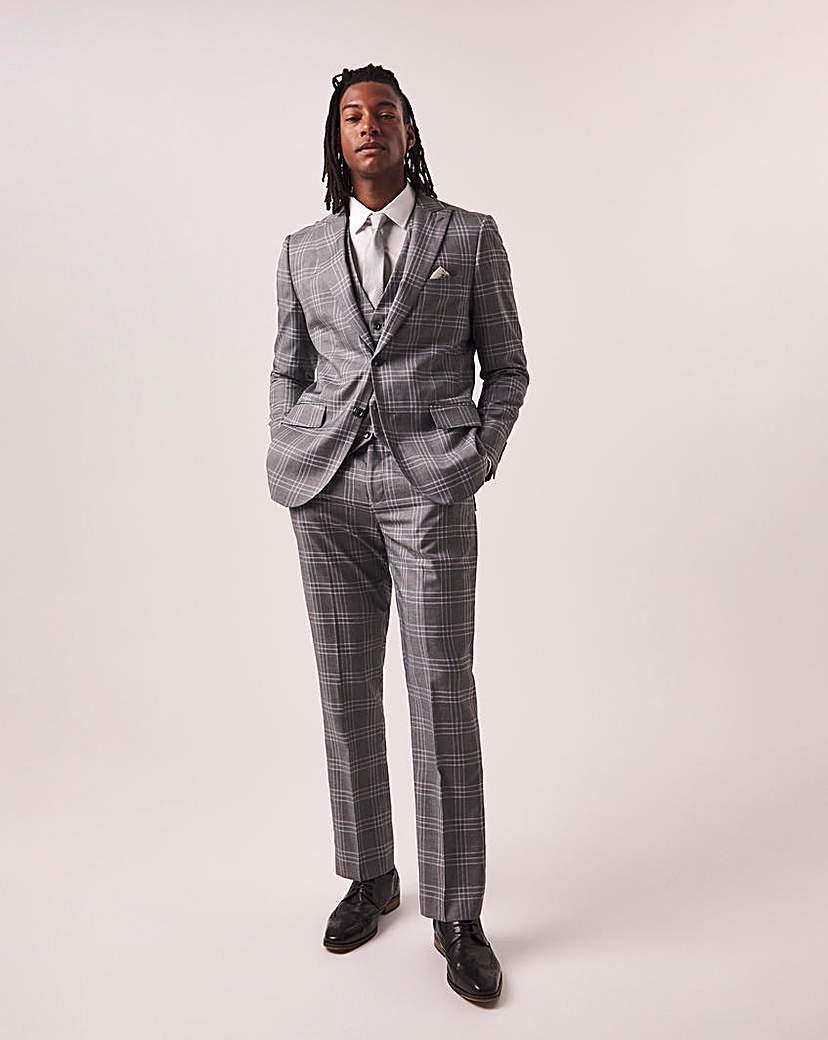 Image of Joe Browns Grey Check Suit Trouser