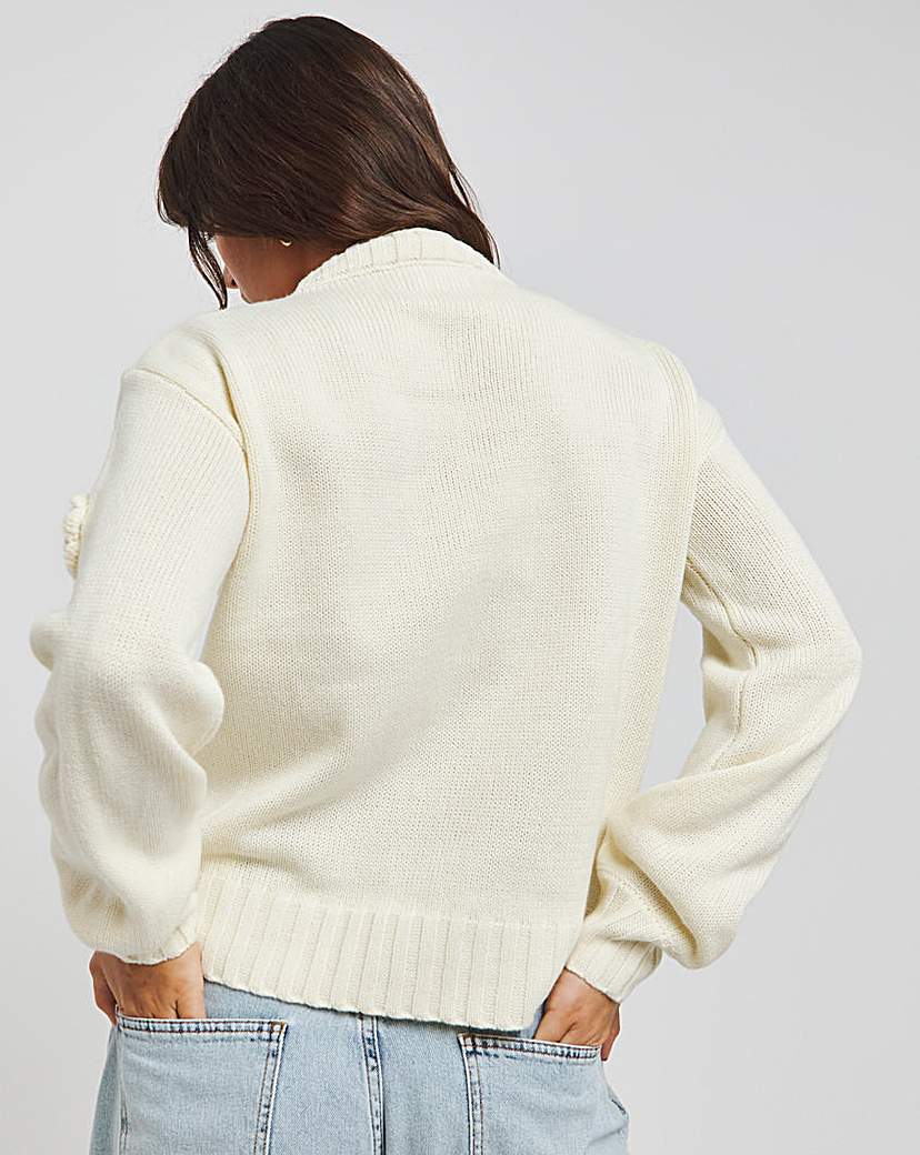 Lovedrobe Cream Applique Jumper