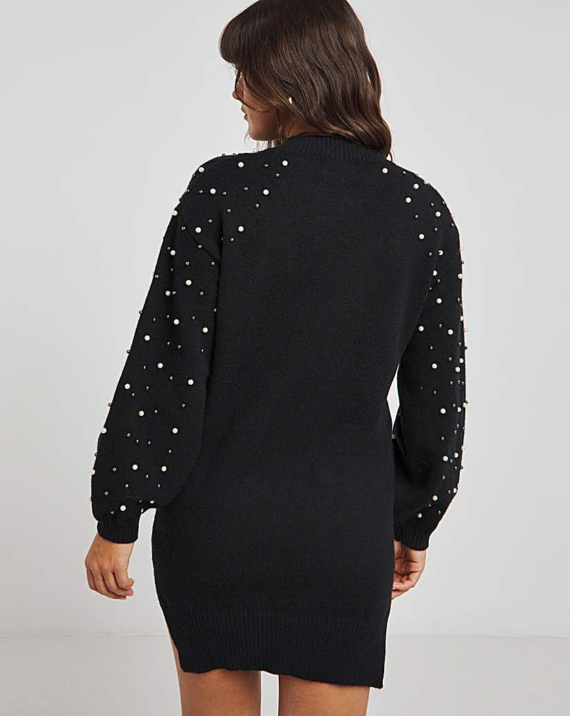 Lovedrobe Pearl Embellished Jumper