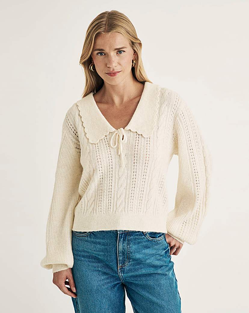 Nobody's Child Pointelle Cardigan