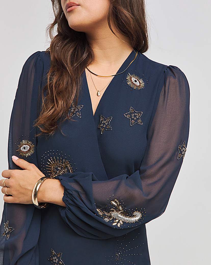 Hope & Ivy Kai Wrap Dress