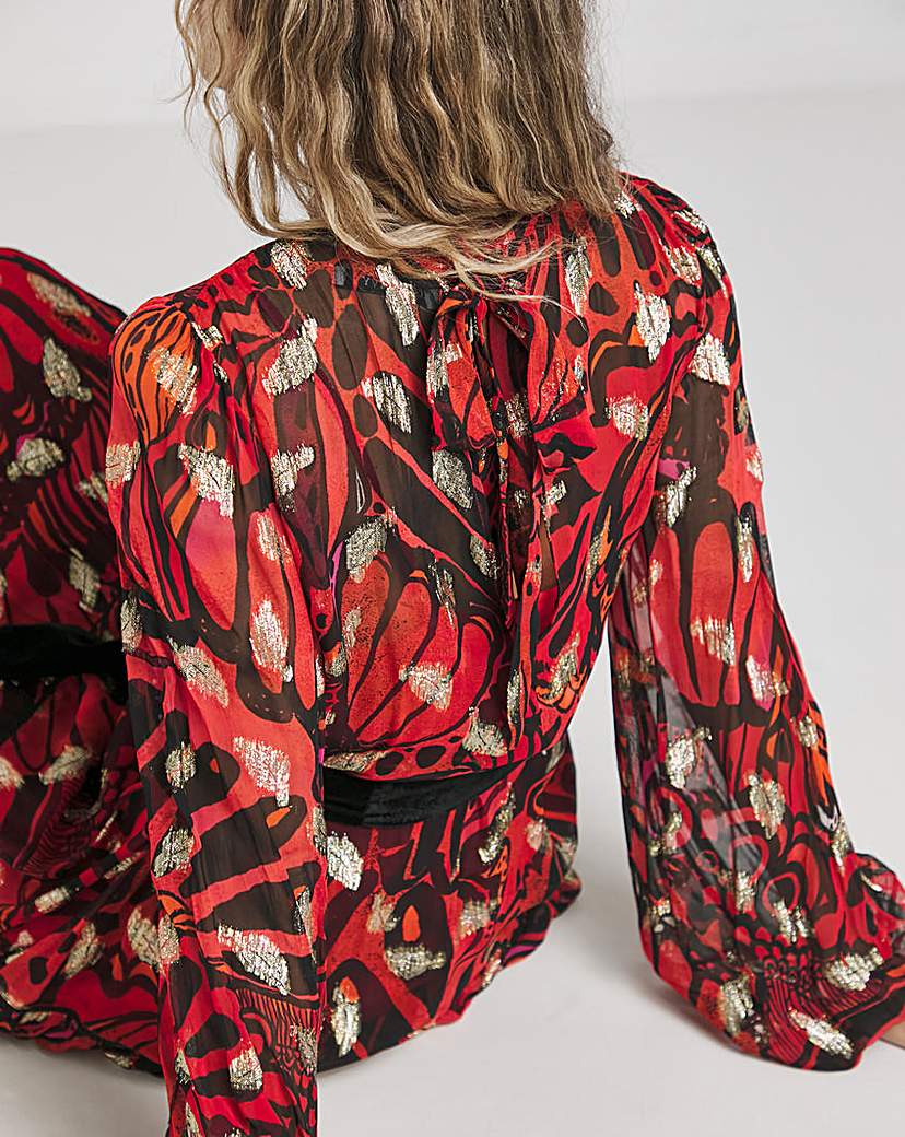Hope & Ivy Edith Long Sleeved Maxi Dress