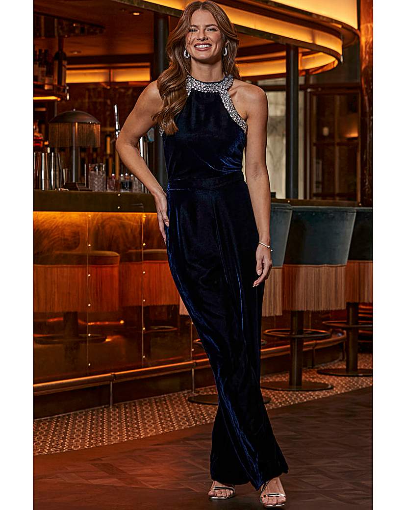 New In - Sosandar Embellished Wide Leg Jumpsuit