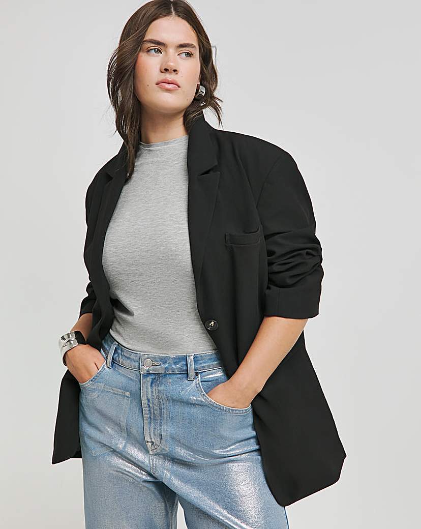 TALA Black Oversized Boxy Blazer