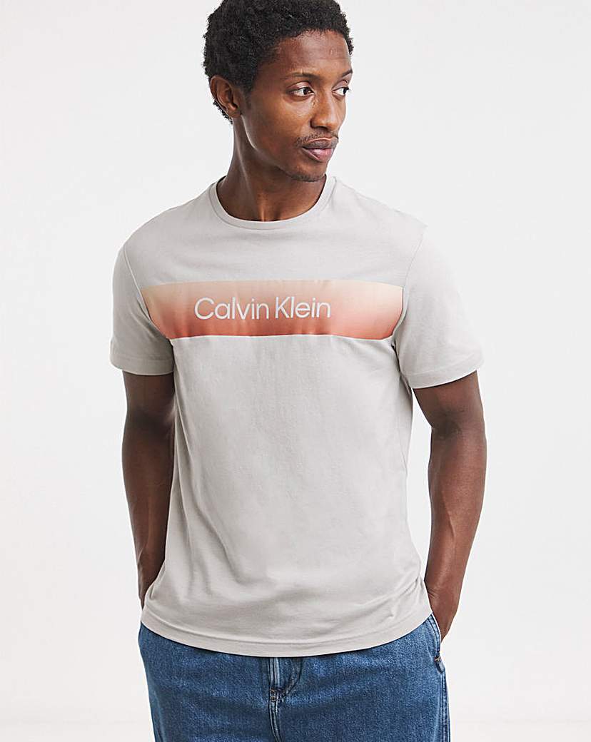 New In - Calvin Klein Ombre Chest Logo T-Shirt