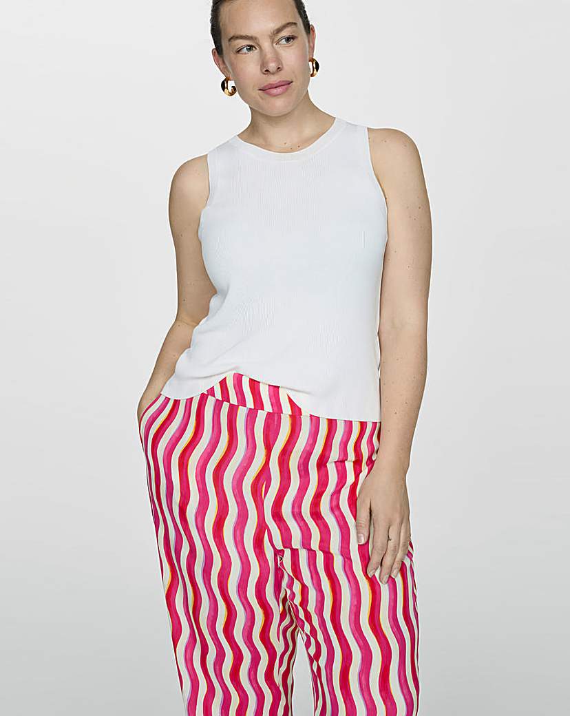 Mango Ibiza Wavy Stripe Trousers