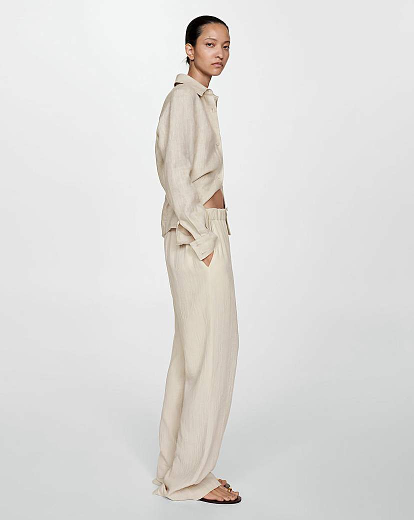 Mango Flowy Straight Fit Trousers