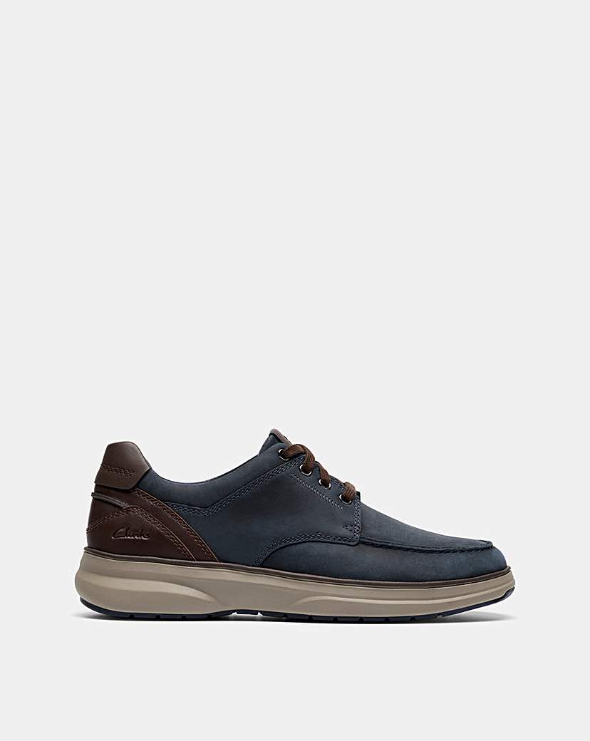Clarks Mullan Moc Shoes Wide Fit Navy …