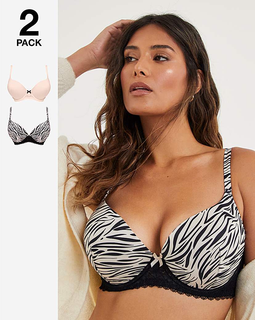 2 Pack Padded Boost Plunge Bras