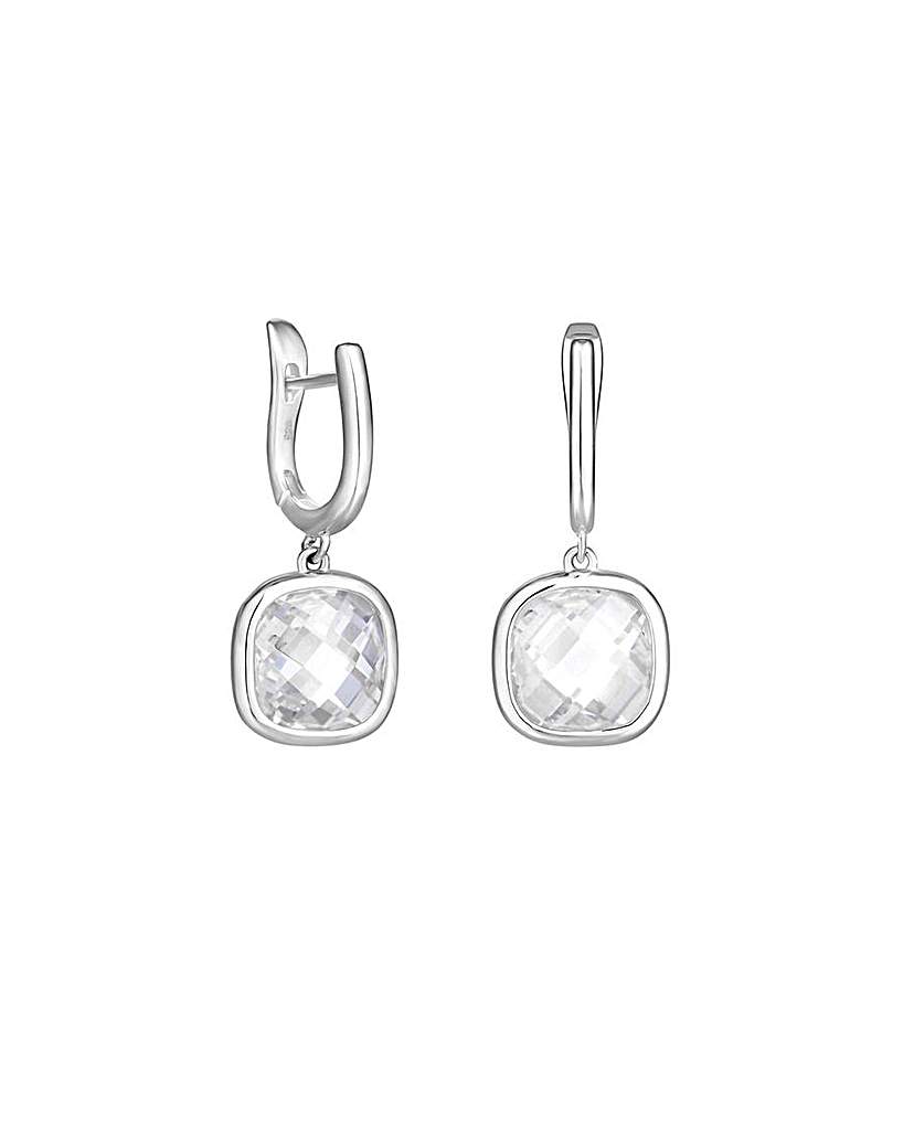 Simply Silver CZ Hoop Earrings