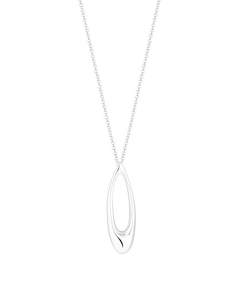Simply Silver open drop Pendant Necklace