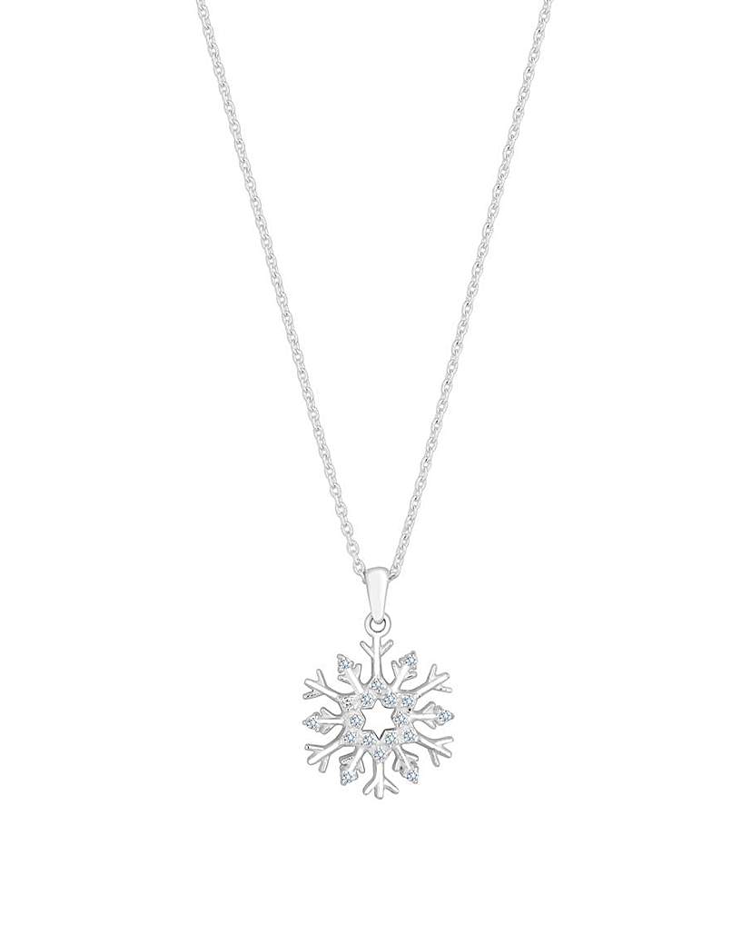 Simply Silver Snowflake Pendant Necklace