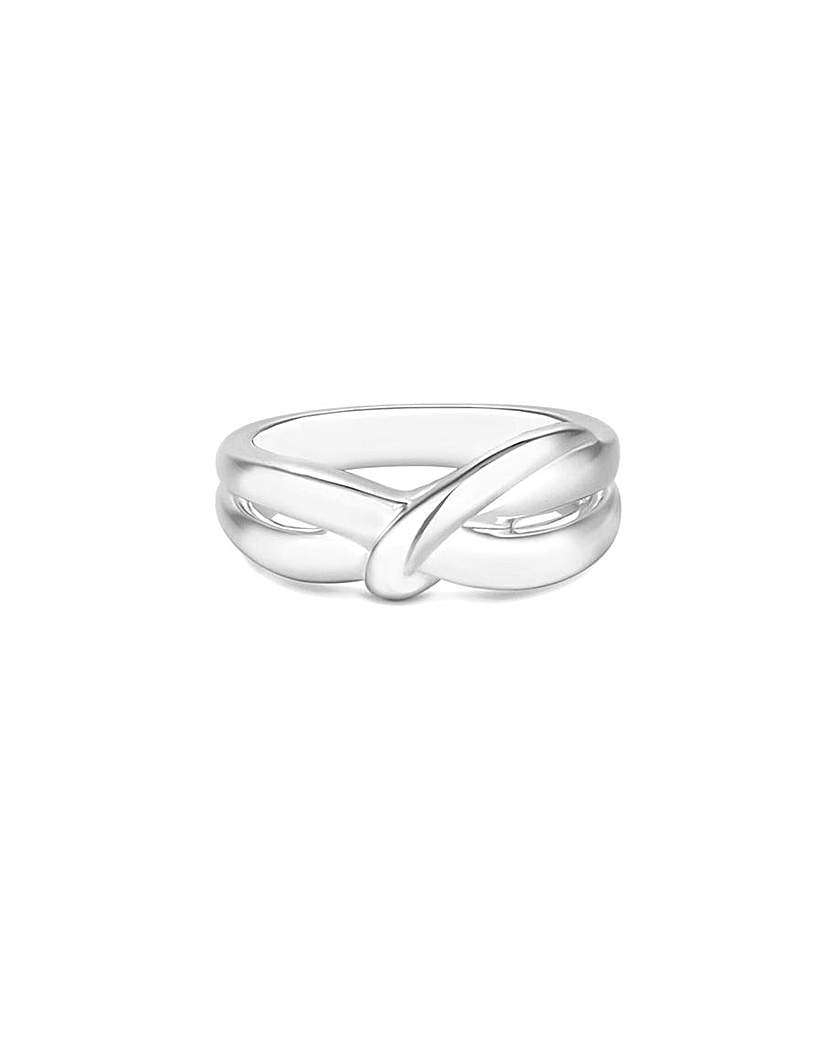 Simply Silver Polished Knotted Ring