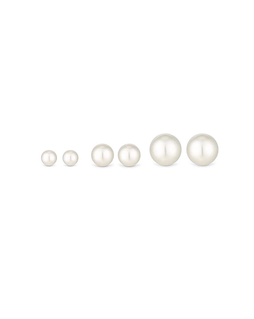 Mood Pearl Stud Earrings - Pack of 3
