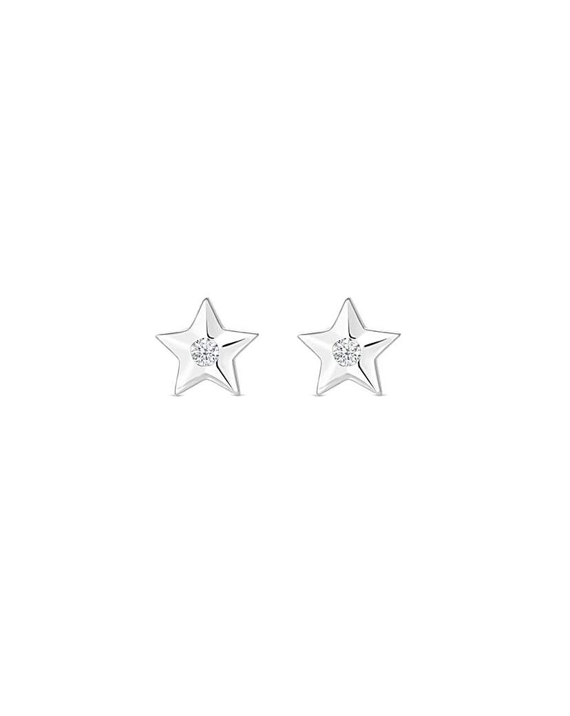 Simply Silver Recyc Star Stud Earrings