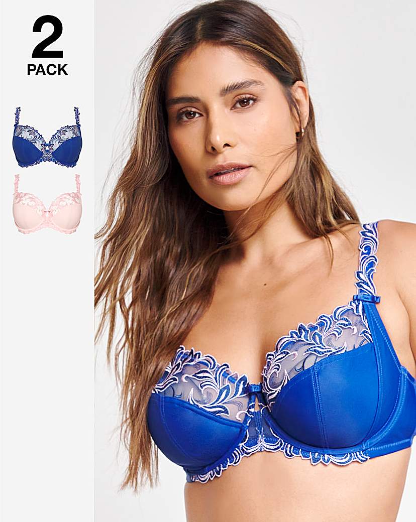 2 Pack Flora Full Cup Bras