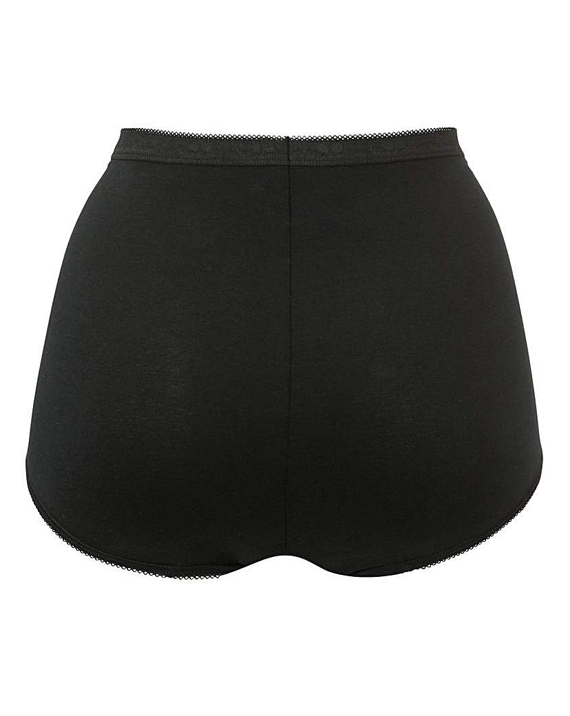 Sloggi 3Pk Basic Maxi Knicker Wht/Blk/Sk