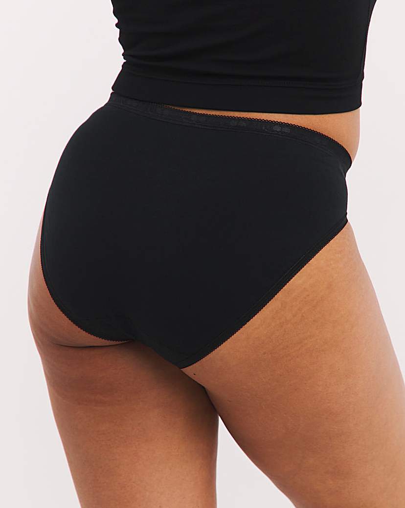Sloggi 3Pk Tai Hi Leg Knicker Black