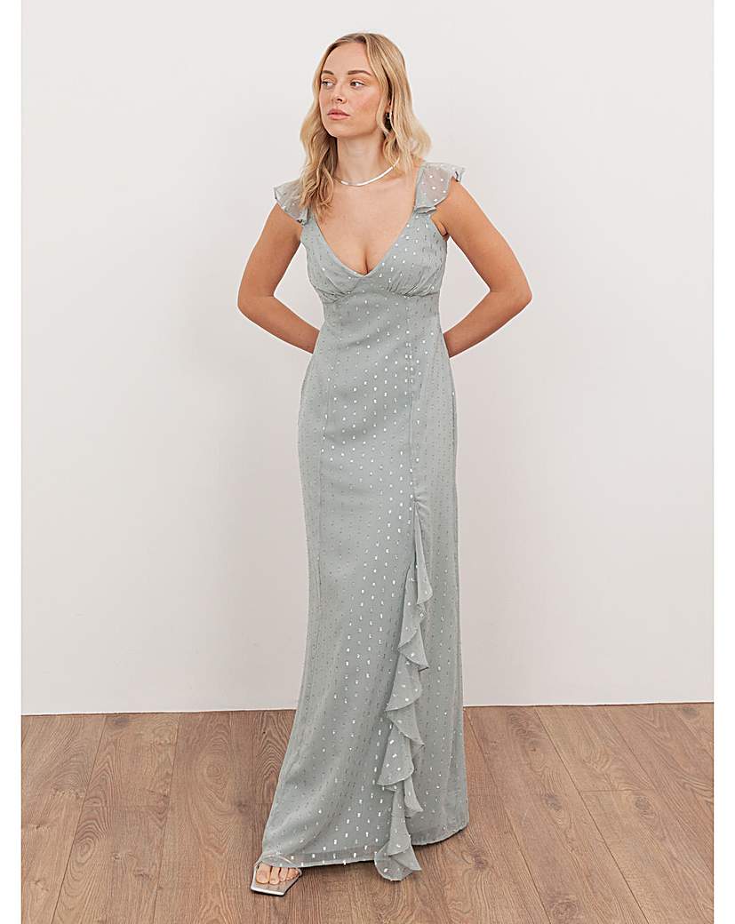 Anaya With Love Metallic thread Dress